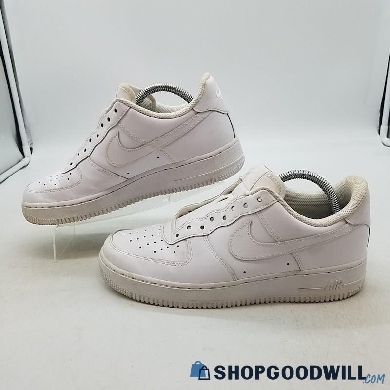 Nike Women's Air Force 1 07 Low White Leather Sneakers Sz 9.5