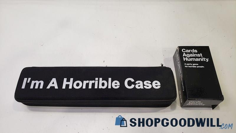 Cards Against Humanity Original Box + I'm A Horrible Case Zip-Up Case