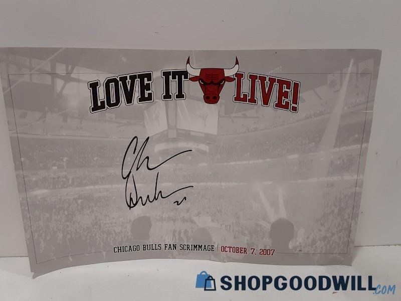 CHICAGO BULLS Fan Scrimmage 2007 SIGNED Poster 