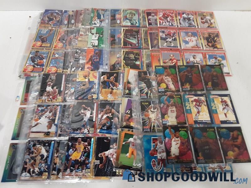 Sports Cards in Protective Sleeves - Basketball/Football