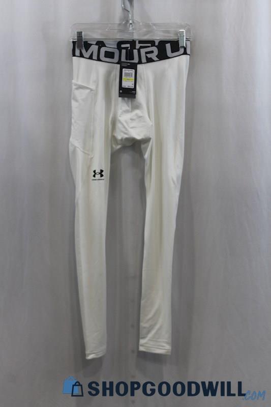 NWT Under Armour Men's White/Black Skinny Pant SZ M