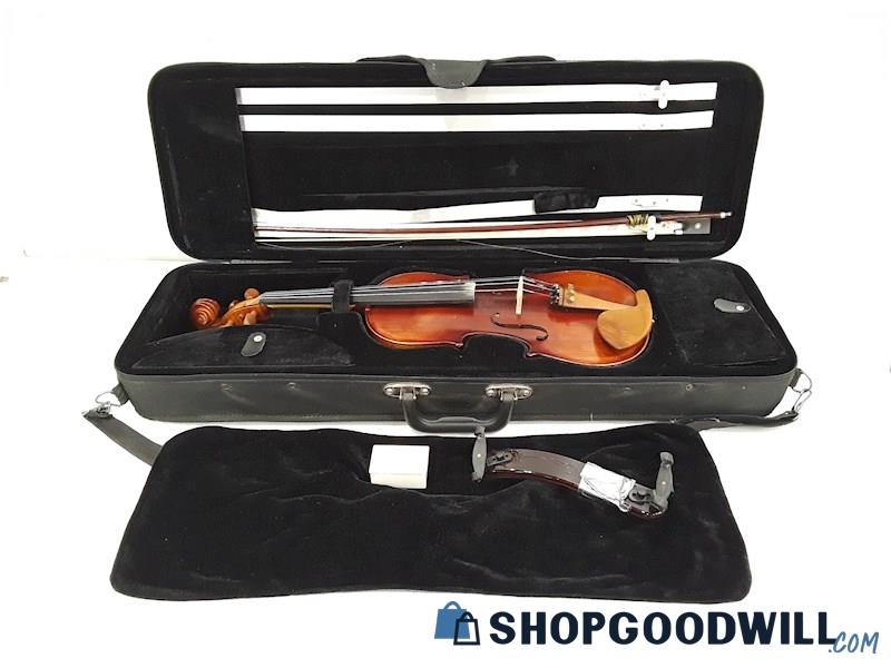 Unbranded 4/4 Violin w/Bow Case + More