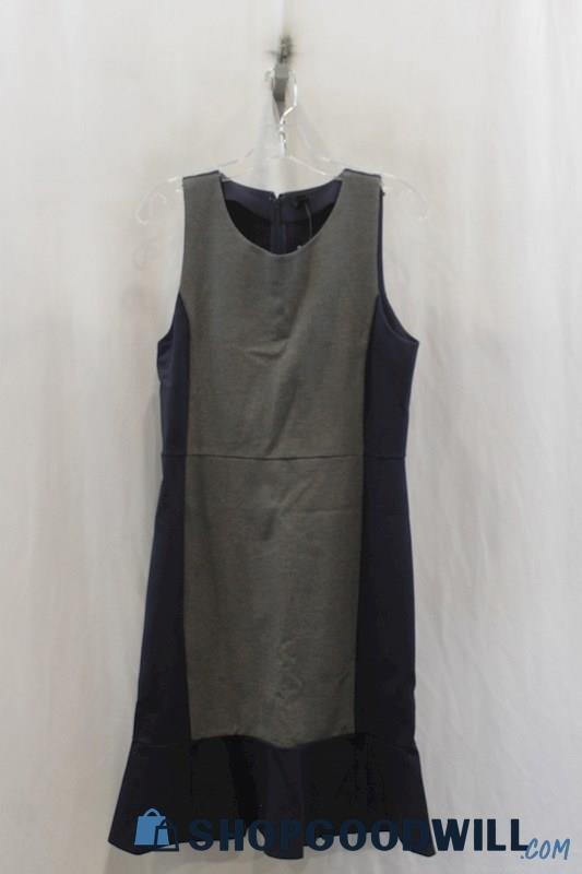 NWT J.Crew Womens Navy/Heather Charcoal Sheath Dress Sz 10