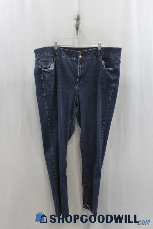 Lane Bryant Womens Dark Blue Straight Leg Jeans Sz 26