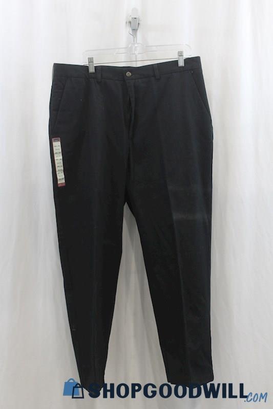 NWT Haggar Mens Black Chino Pants Sz 38x29