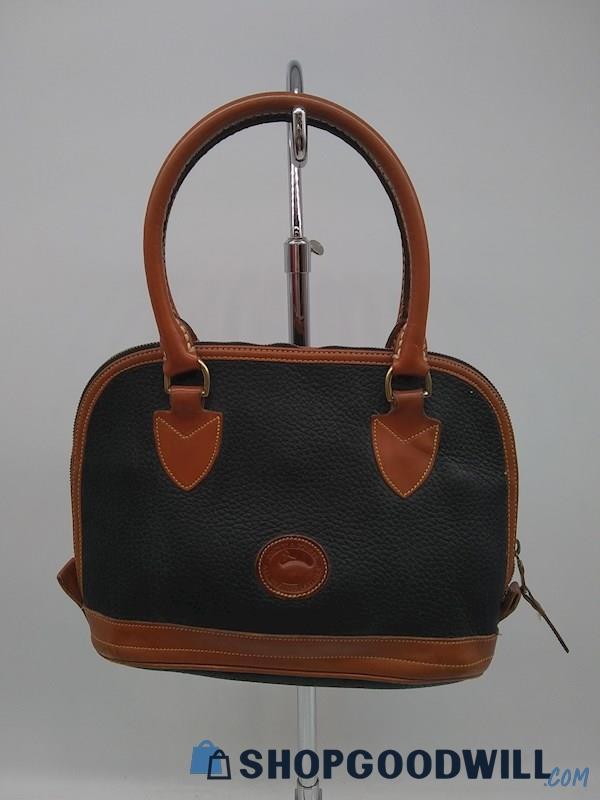 Dooney & Bourke Black Pebbled Leather Satchel Handbag Purse 