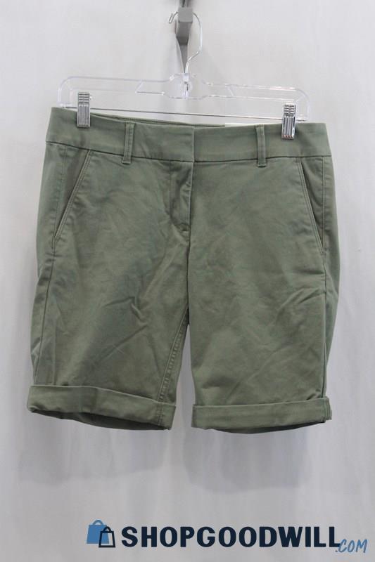 NWT Loft Women's Green Bermuda Shorts SZ 4P