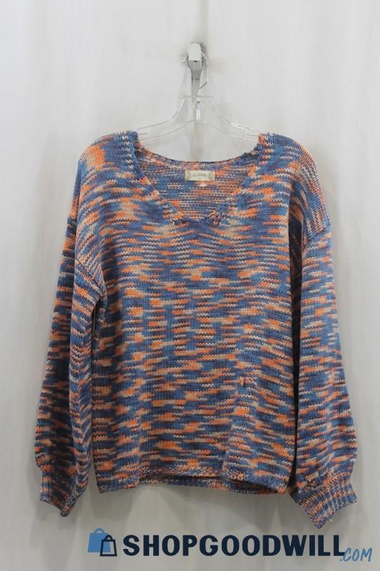 NWT Altar'd State Women's Orange/Blue Knit Sweater SZ M