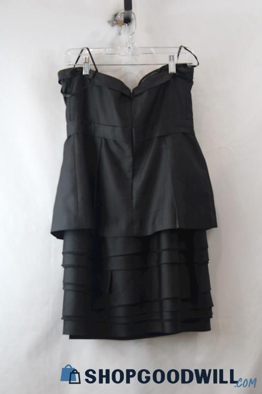 BCBGMAXAZRIA RUNWAY Women's Black Mini Dress SZ 12