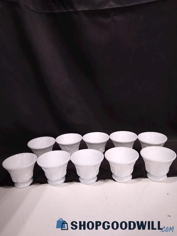 Vintage Colony Harvest Milk Glass Cups