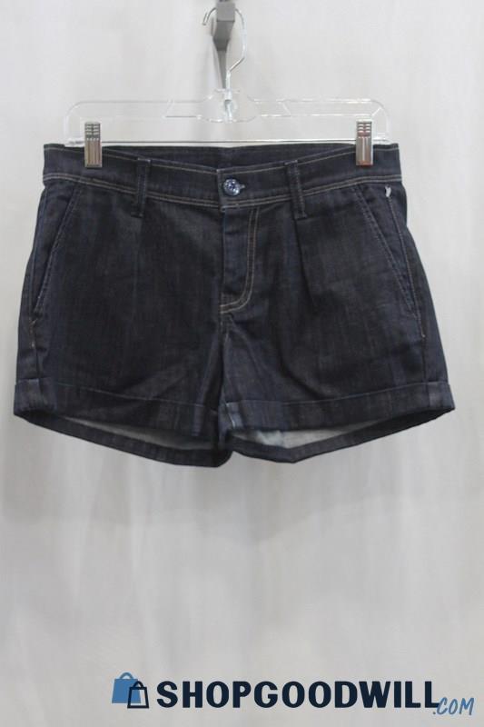 7 For All Mankind Women's Dark Blue Denim Short SZ 27