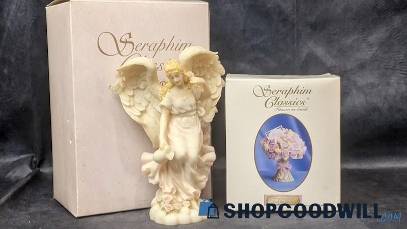 Seraphim Classics 1995 Rosalie Nature's Delight & Thank You Bouquet Figurines