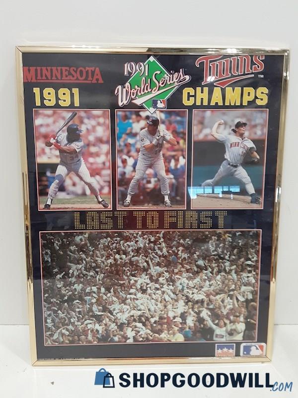 Minnesota Twins '91 World Series Last to First Framed Poster 