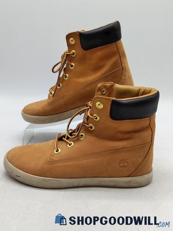 Timberland Flannery 6 Inch Women's Wheat Lace Up Boots SZ 7.5