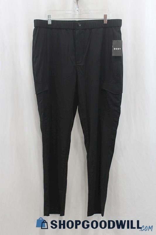 NWT DKNY Womens Black Cargo Dress Pants Sz L