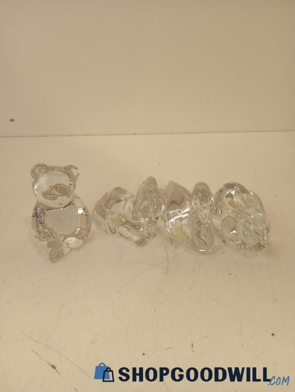 4pc Princess House Pets Crystal Glass Figurines