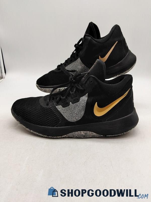 Nike Air Precision 2 Men's Black/Gold Basketball Shoes SZ 11