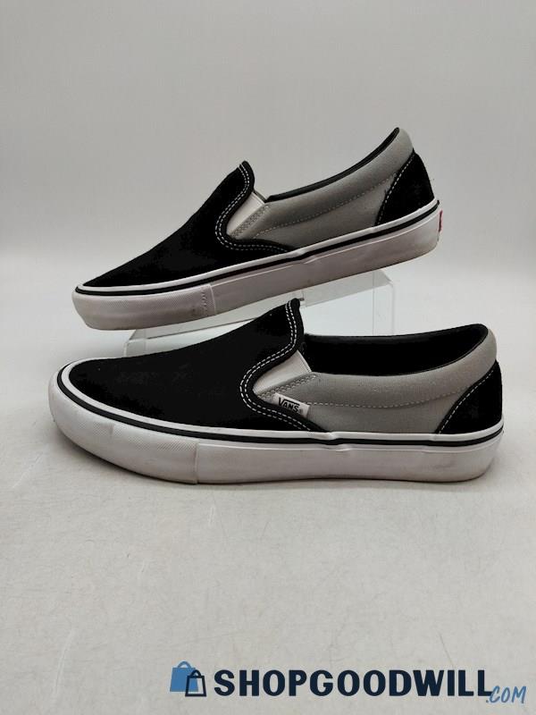 Vans Slip On Pro Nation Men's Black/Silver Sneakers SZ 10.5