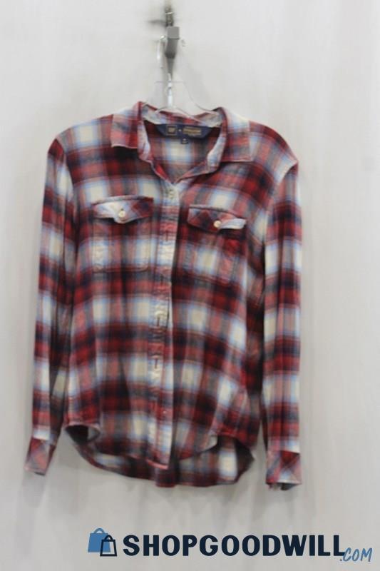 GAP Women's Red/White/Blue Button Up sz M