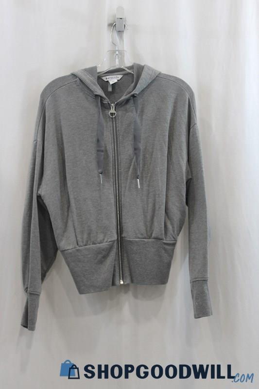 Athleta Women's Heather Gray Full Zip Sweater SZ 2XS