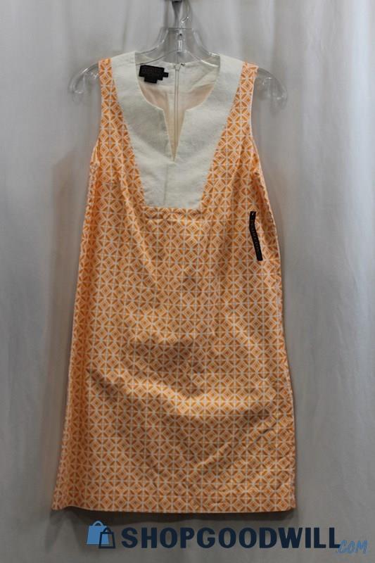 Pendleton Women's Orange/White Pattern Tank Dress SZ 4