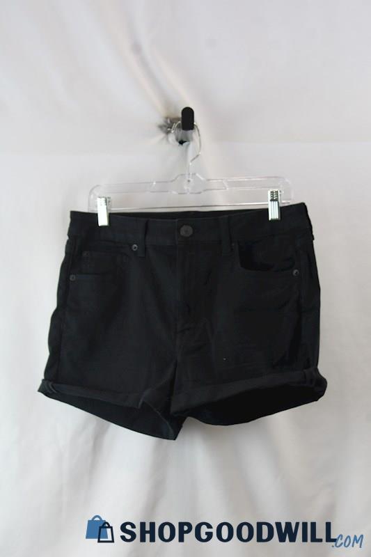 American Eagle Women's Black Denim Stretch Short SZ 12