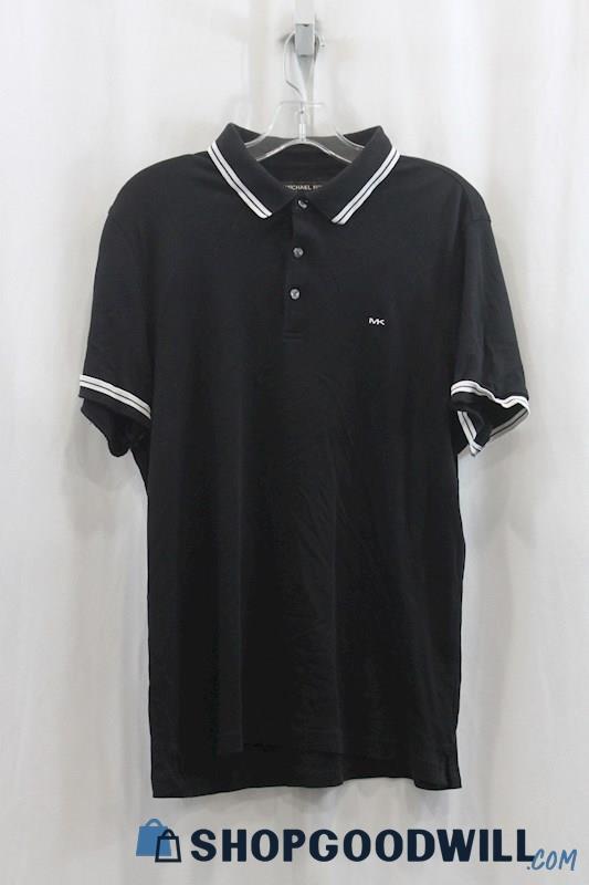 Michael Kors Men's Black/White Polo Shirt SZ M