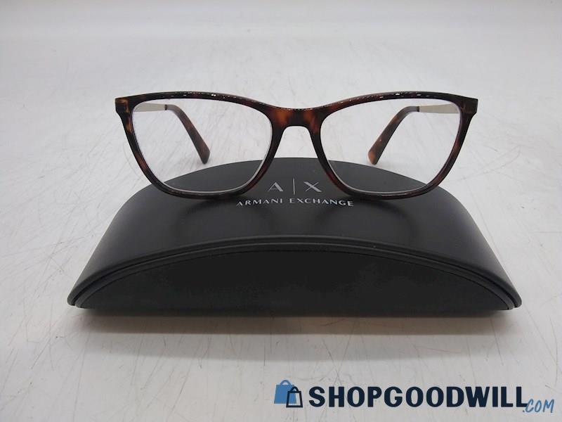 Armani Exchange Women's Tortoise Plastic/ Silver Metal Prescription Eyeglasses