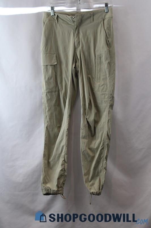 Athleta Women's Tan Tech Cinched Ankle Utility Pocket Joggers sz 4