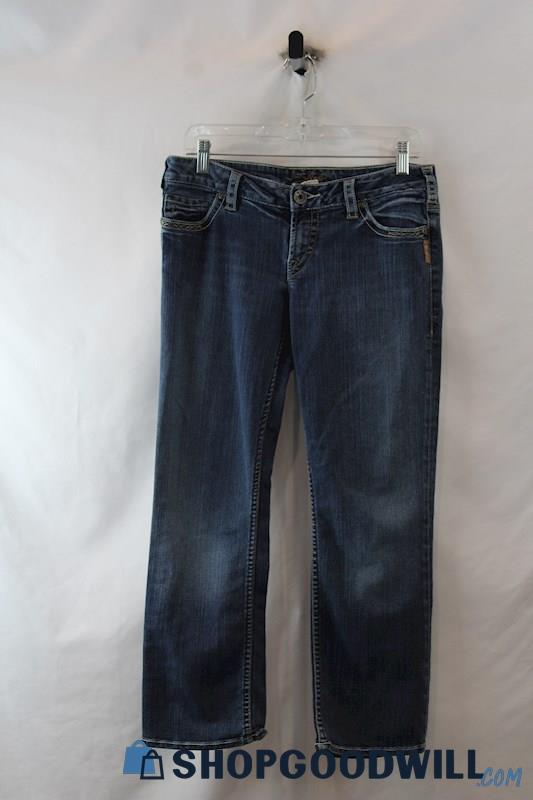 Silver Jean Women's Dark Blue Cropped Jean SZ 30