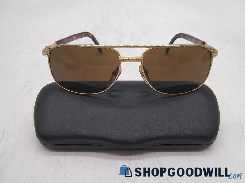 Faded Glory Men's Gold Metal/ Auburn Plastic Aviator Frame Sunglasses 