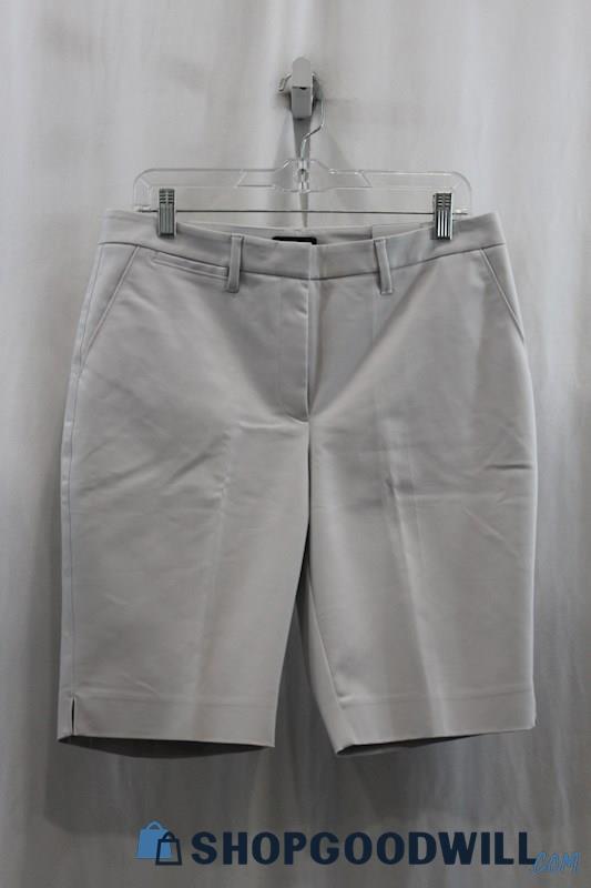 NWT White House Black Market Womens Gray Chino Shorts Sz 10