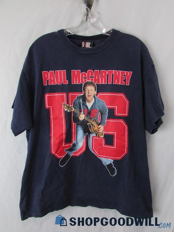 Paul McCartney The 2005 Concert Tour Men's Navy Blue Short Sleeve T-Shirts SZ L