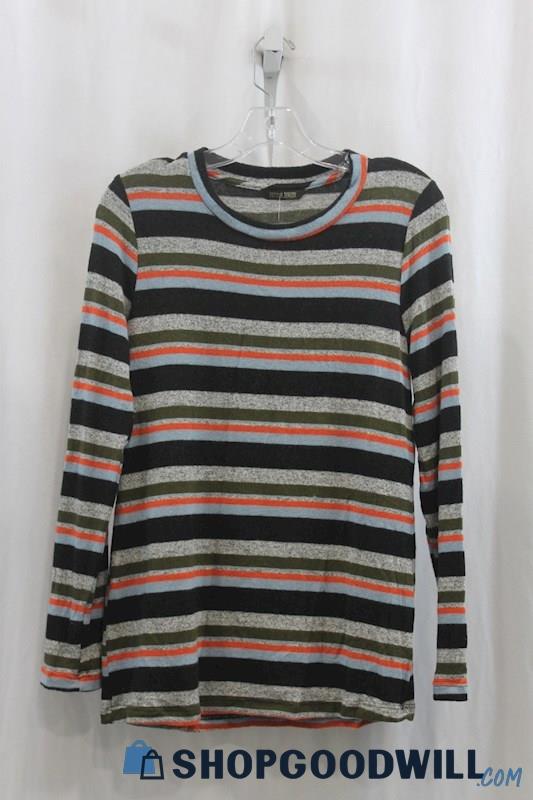 NWT Peyton Jenson Womens Multicolor Stripe Knit Sweater Sz M