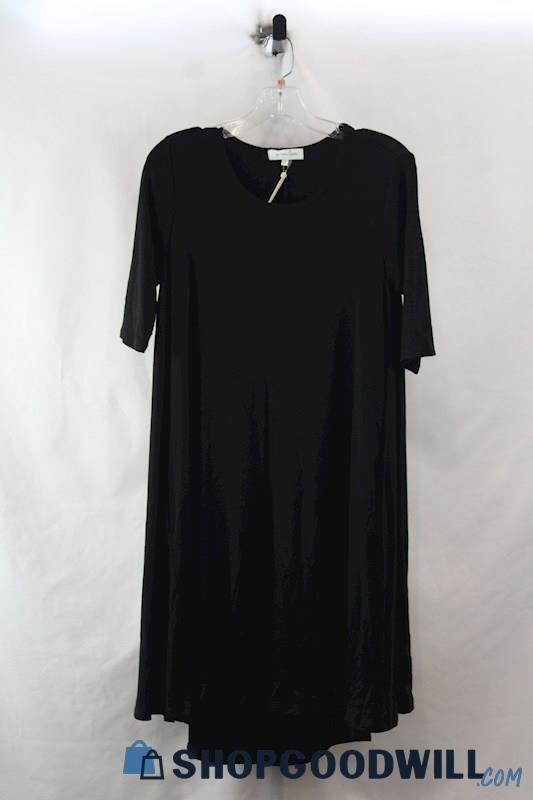 NWT Grace & Lace Women's Black Lightweight 1/3 Sleeve Scoop Neck Dress SZ S