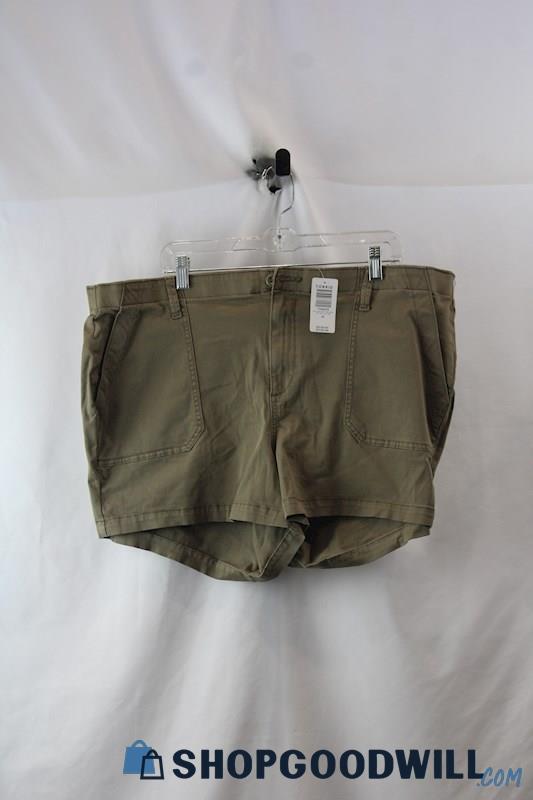 NWT Torrid Women's Taupe High-Rise Flex Twill Chino Shorts sz 22