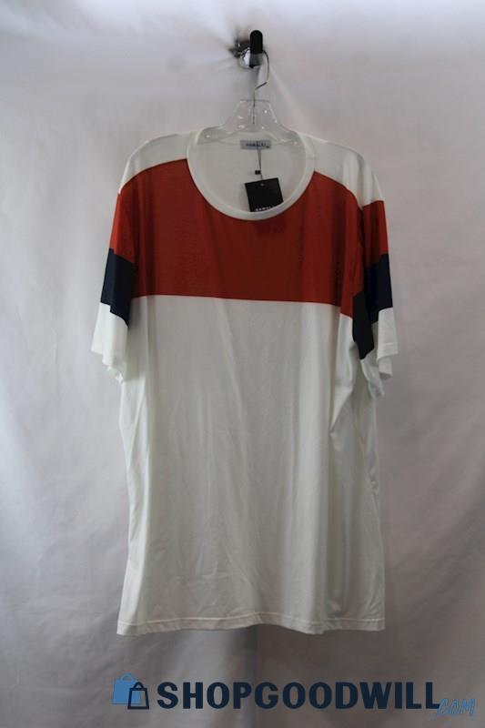 NWT Hawalili Men's White/Rust Lightweight T-Shirt SZ 4XL