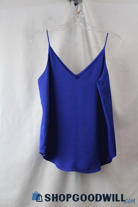 Express Women's Royal Blue V Neck Strappy Tank Top sz S