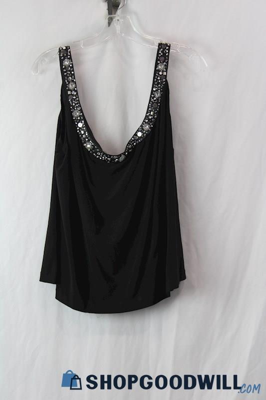 Alex Evenings Women's Black Tank Sz 2X