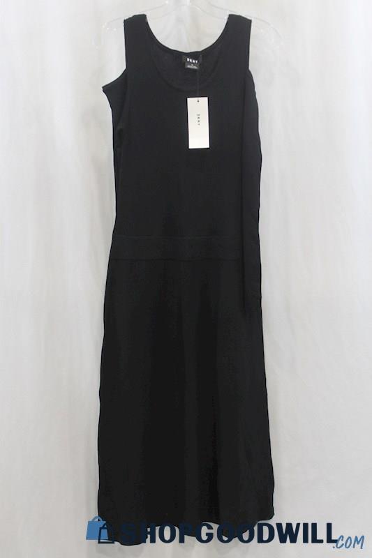 NWT DKNY Women's Black Cold Shoulder Sweater Dress SZ M