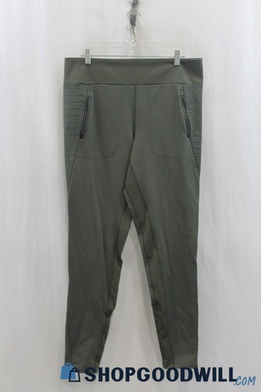 Athleta Womens Olive Green Pullon Pants Sz XLT