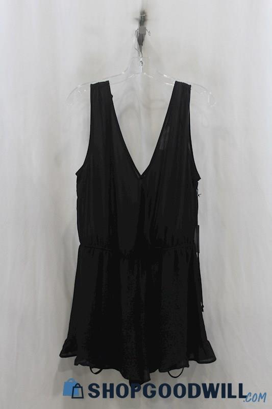 NWT ASTR Womens Black Mesh Sheer Romper Sz S