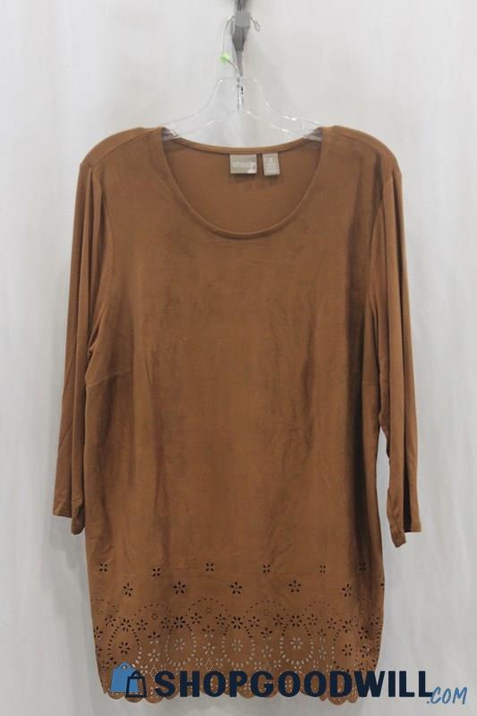 Chico's Women's Brown Sweatshirt SZ L