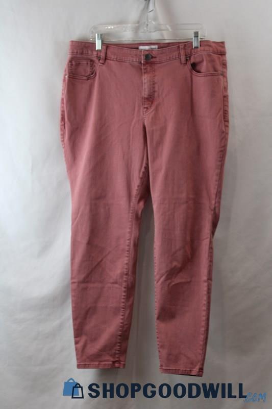 Lane Bryant Women's Muted Mauve Skinny Ankle Jean SZ 18