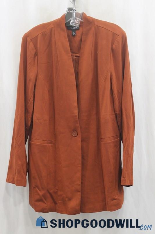 NWT Torrid Women's Brown Suede Blazer SZ 2X