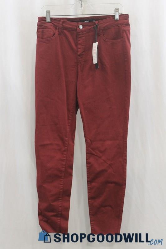 NWT Cello Women's Red Skinny Ankle Jean SZ 11