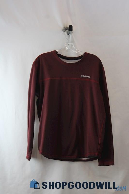 Columbia Men's Maroon Long Sleeve Tee sz L