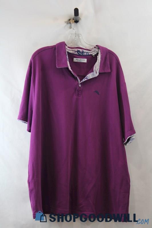 Tommy Bahama Men's Purple Polo sz 2XL