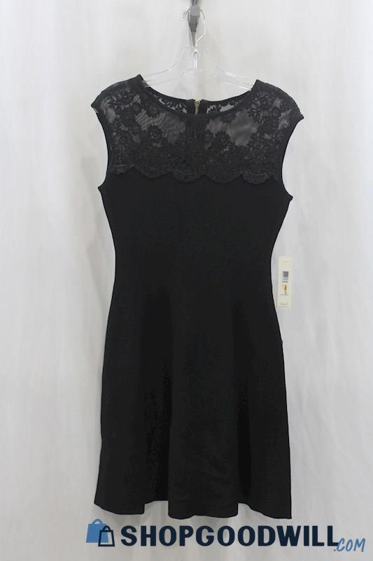 NWT Eliza J Womens Black Lace Swing Dress Sz PS