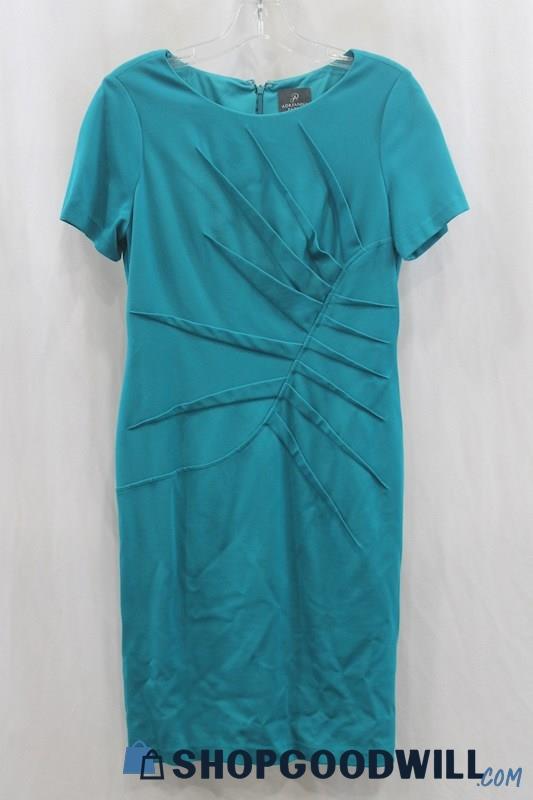 NWT Adrianna Papell Women's Dark Teal Sheath Dress SZ 10P